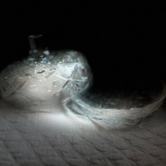 Crystal Pumpkin Bowl with Lid - Picture 6 of 6